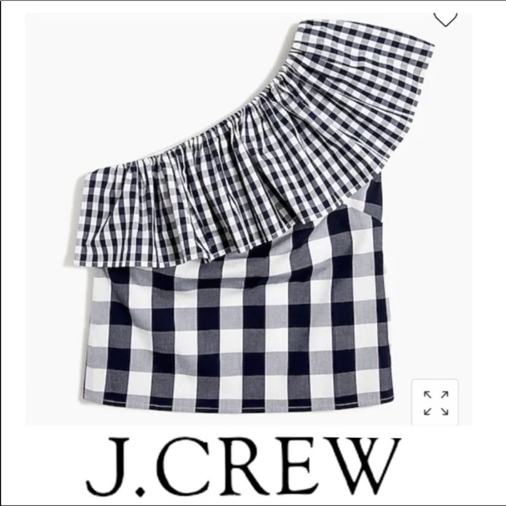 J Crew One Shoulder Ruffle Top Size 6 NWT - Picture 3 of 12